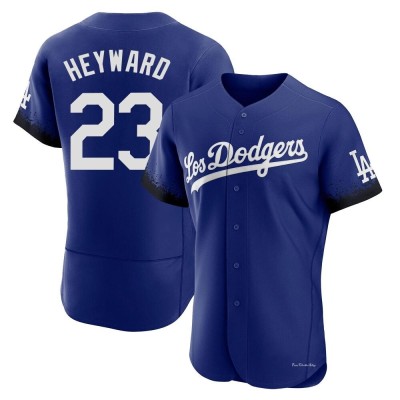 Men's Jason Heyward Los Angeles Dodgers Authentic Royal 2021 City Connect Jersey