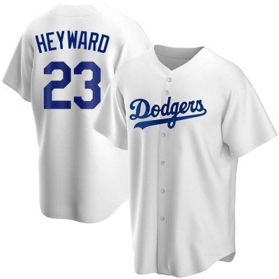 Men's Jason Heyward Los Angeles Dodgers Replica White Home Jersey