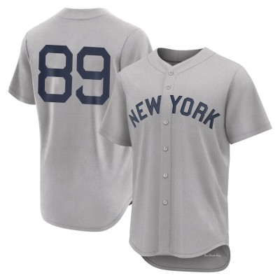 Men's Jasson Dominguez New York Yankees Authentic Gray 2021 Field of Dreams Jersey