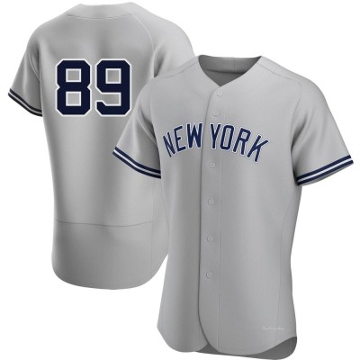 Men's Jasson Dominguez New York Yankees Authentic Gray Road Jersey