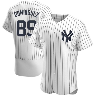 Men's Jasson Dominguez New York Yankees Authentic White Home Jersey