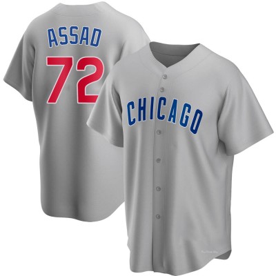 Men's Javier Assad Chicago Cubs Replica Gray Road Jersey