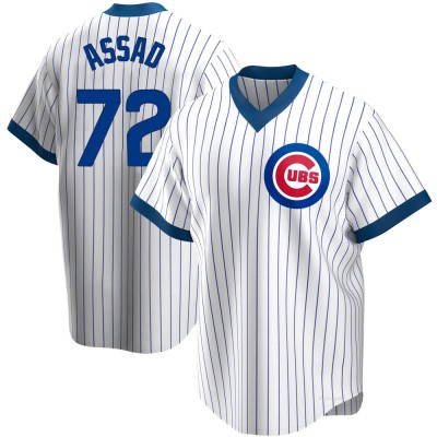 Men's Javier Assad Chicago Cubs Replica White Home Cooperstown Collection Jersey