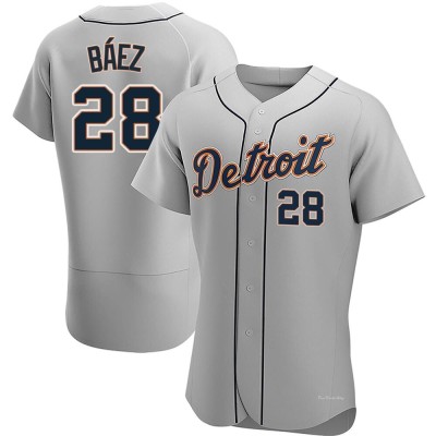 Men's Javier Baez Detroit Tigers Authentic Gray Road Jersey