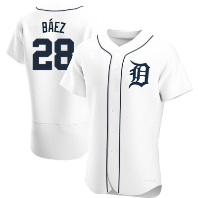 Men's Javier Baez Detroit Tigers Authentic White Home Jersey