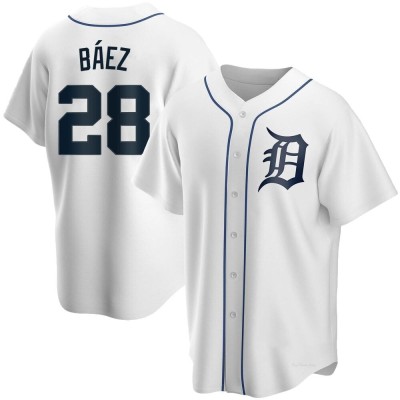 Men's Javier Baez Detroit Tigers Replica White Home Jersey