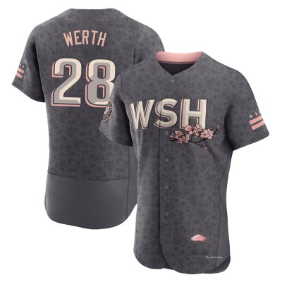 Men's Jayson Werth Washington Nationals Authentic Gray 2022 City Connect Jersey