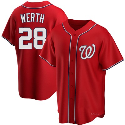 Men's Jayson Werth Washington Nationals Replica Red Alternate Jersey