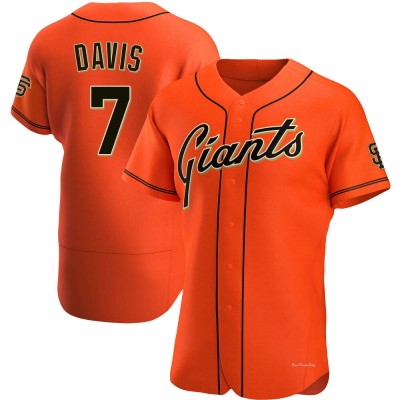 Men's J.D. Davis San Francisco Giants Authentic Orange Alternate Jersey