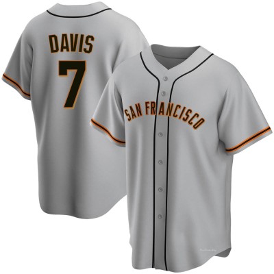 Men's J.D. Davis San Francisco Giants Replica Gray Road Jersey