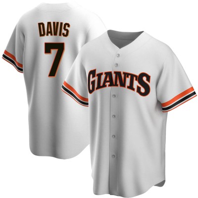 Men's J.D. Davis San Francisco Giants Replica White Home Cooperstown Collection Jersey