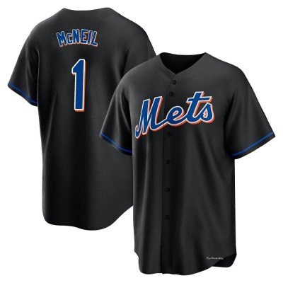 Men's Jeff McNeil New York Mets Replica Black 2022 Alternate Jersey