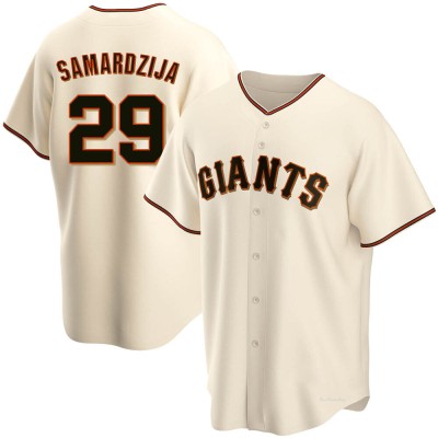 Men's Jeff Samardzija San Francisco Giants Replica Cream Home Jersey