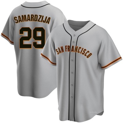 Men's Jeff Samardzija San Francisco Giants Replica Gray Road Jersey