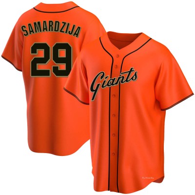 Men's Jeff Samardzija San Francisco Giants Replica Orange Alternate Jersey