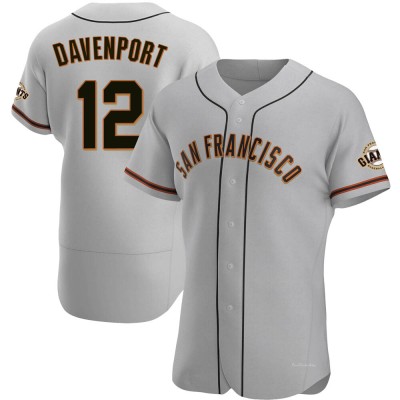 Men's Jim Davenport San Francisco Giants Authentic Gray Road Jersey