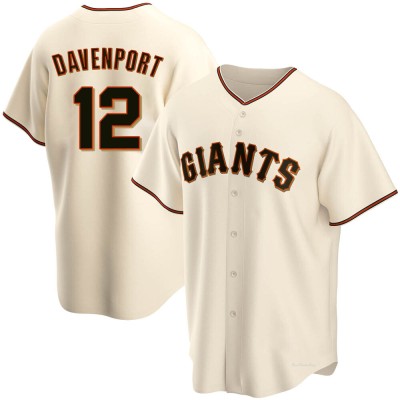 Men's Jim Davenport San Francisco Giants Replica Cream Home Jersey