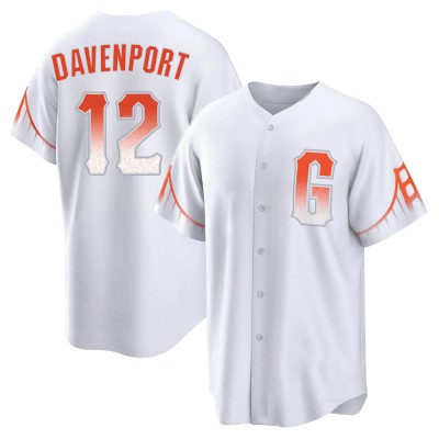 Men's Jim Davenport San Francisco Giants Replica White 2021 City Connect Jersey