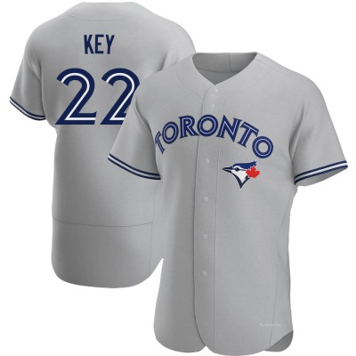 Men's Jimmy Key Toronto Blue Jays Authentic Gray Road Jersey