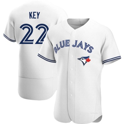 Men's Jimmy Key Toronto Blue Jays Authentic White Home Jersey