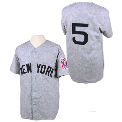 Men's Joe DiMaggio New York Yankees Authentic Grey 1939 Throwback Jersey