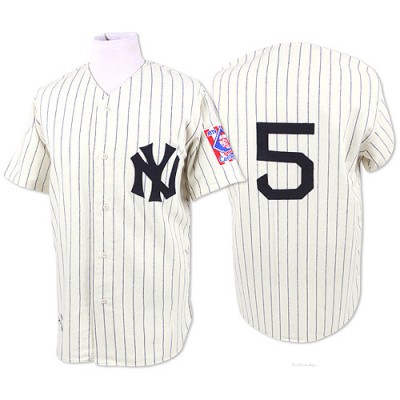 Men's Joe DiMaggio New York Yankees Authentic White 1939 Throwback Jersey