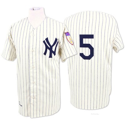 Men's Joe DiMaggio New York Yankees Authentic White Throwback Jersey