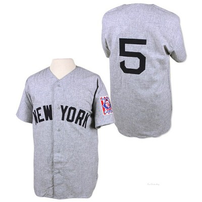 Men's Joe DiMaggio New York Yankees Replica Grey 1939 Throwback Jersey