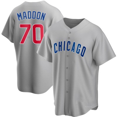 Men's Joe Maddon Chicago Cubs Replica Gray Road Jersey