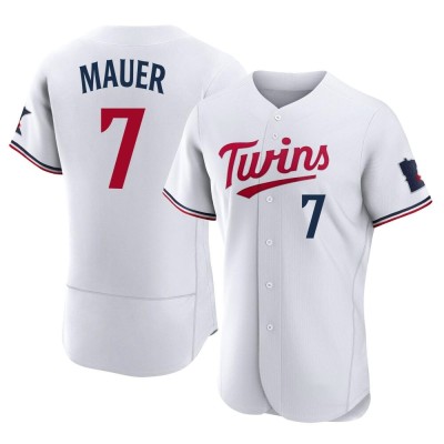 Men's Joe Mauer Minnesota Twins Authentic White Home Jersey