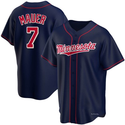 Men's Joe Mauer Minnesota Twins Replica Navy Alternate Team Jersey