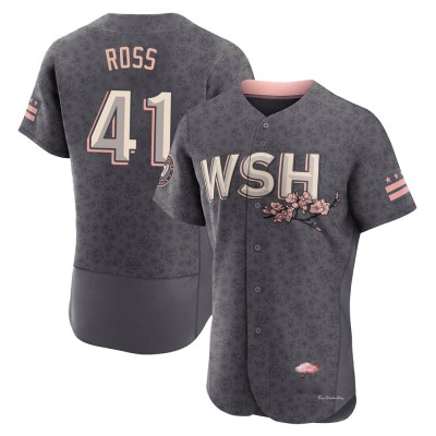 Men's Joe Ross Washington Nationals Authentic Gray 2022 City Connect Jersey