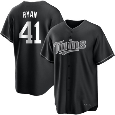 Men's Joe Ryan Minnesota Twins Replica Black/White Jersey