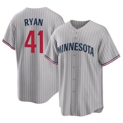 Men's Joe Ryan Minnesota Twins Replica Gray Road Jersey