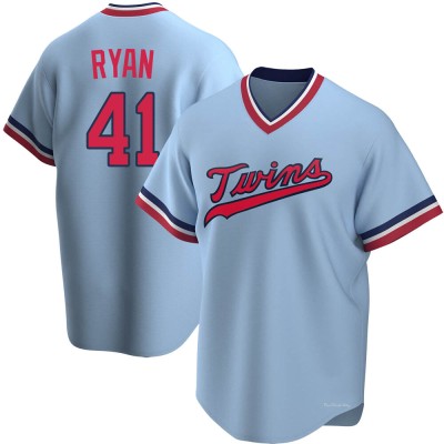 Men's Joe Ryan Minnesota Twins Replica Light Blue Road Cooperstown Collection Jersey