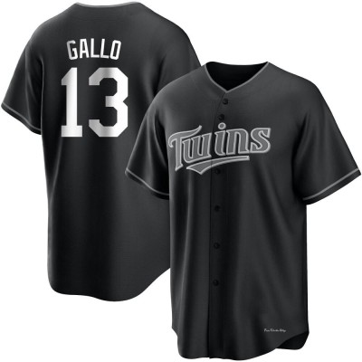 Men's Joey Gallo Minnesota Twins Replica Black/White Jersey