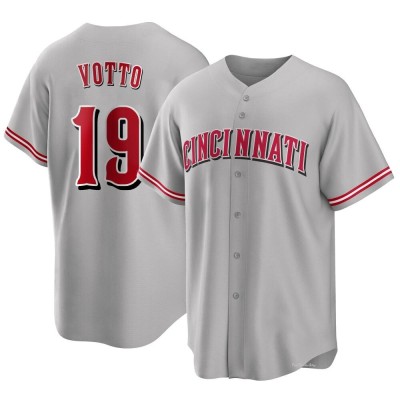 Men's Joey Votto Cincinnati Reds Replica Gray Road Jersey