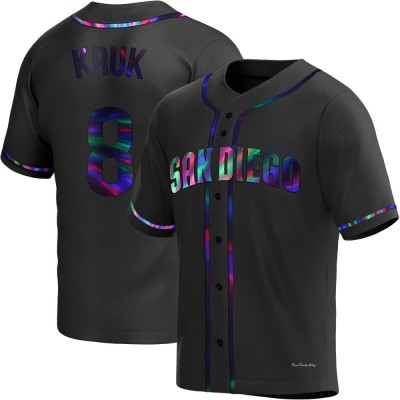 Men's John Kruk San Diego Padres Replica Black Holographic Alternate Jersey