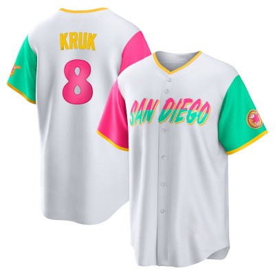 Men's John Kruk San Diego Padres Replica White 2022 City Connect Jersey