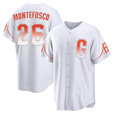 Men's John Montefusco San Francisco Giants Replica White 2021 City Connect Jersey