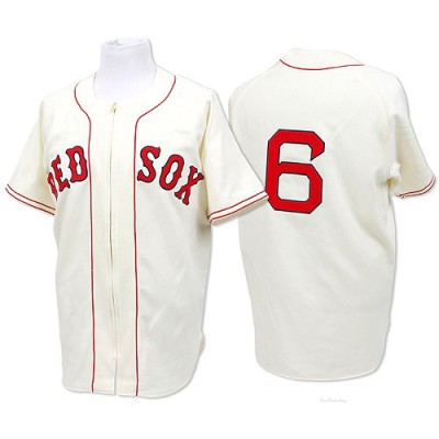 Men's Johnny Pesky Boston Red Sox Authentic Cream Throwback Jersey