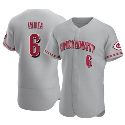 Men's Jonathan India Cincinnati Reds Authentic Gray Road Jersey