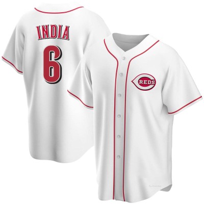 Men's Jonathan India Cincinnati Reds Replica White Home Jersey