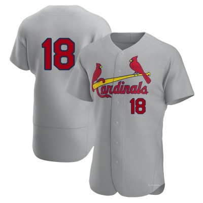 Men's Jordan Walker St. Louis Cardinals Authentic Gray Road Jersey