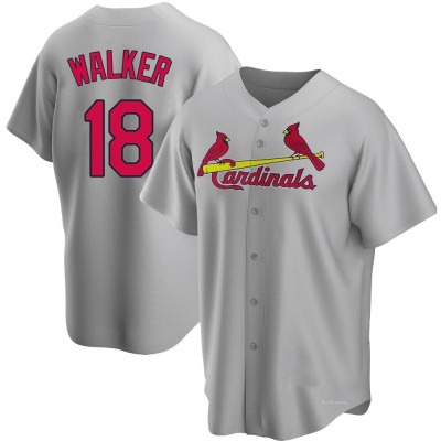 Men's Jordan Walker St. Louis Cardinals Replica Gray Road Jersey