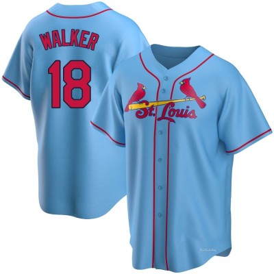 Men's Jordan Walker St. Louis Cardinals Replica Light Blue Alternate Jersey