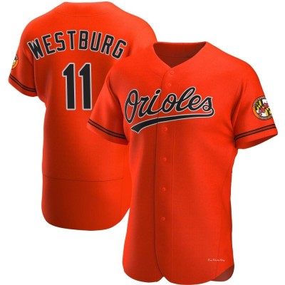 Men's Jordan Westburg Baltimore Orioles Authentic Orange Alternate Jersey