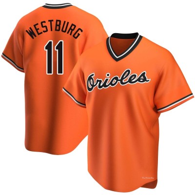 Men's Jordan Westburg Baltimore Orioles Replica Orange Alternate Cooperstown Collection Jersey