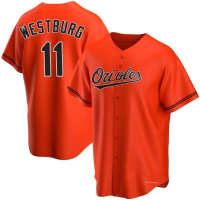 Men's Jordan Westburg Baltimore Orioles Replica Orange Alternate Jersey