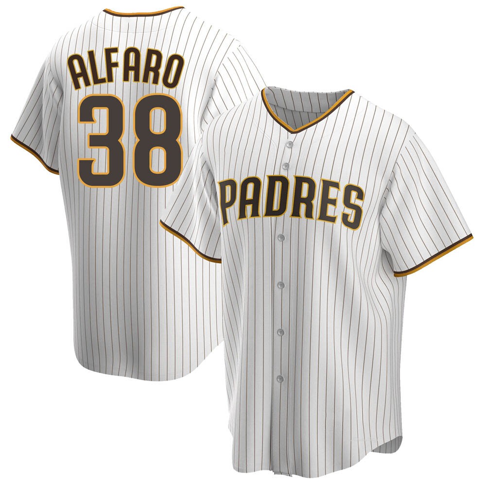 Men's Jorge Alfaro San Diego Padres Replica White/Brown Home Jersey ...